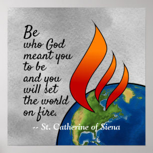 Beroemdste St. Catharina van Siena Quote Poster