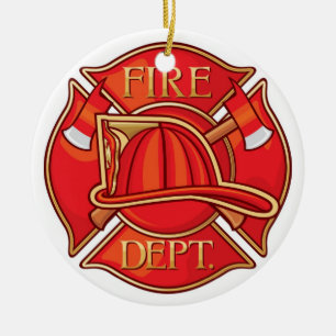 Beroep - brandweerman - SRF Keramisch Ornament