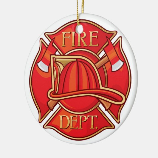 Beroep - brandweerman - SRF Keramisch Ornament (Links)