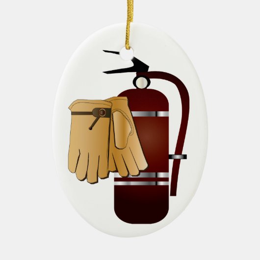 Beroep - brandweerman - SRF Keramisch Ornament (Voorkant)