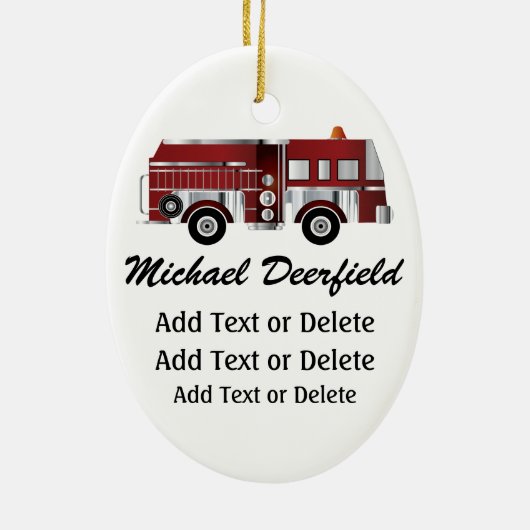 Beroep - brandweerman - SRF Keramisch Ornament (Achterkant)