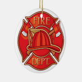 Beroep - brandweerman - SRF Keramisch Ornament (Rechts)