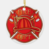 Beroep - brandweerman - SRF Keramisch Ornament (Voorkant)