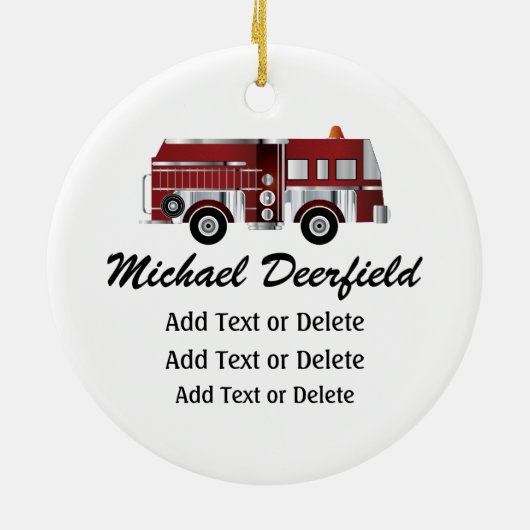 Beroep - brandweerman - SRF Keramisch Ornament (Achterkant)