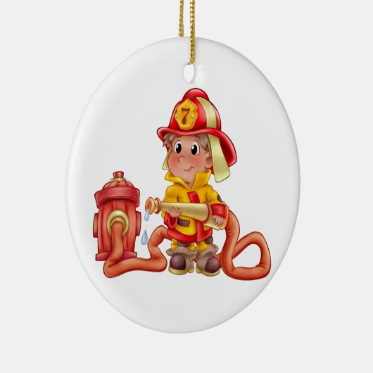 Beroep - brandweerman - SRF Keramisch Ornament (Rechts)