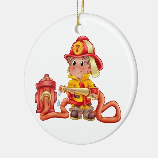 Beroep - brandweerman - SRF Keramisch Ornament (Links)