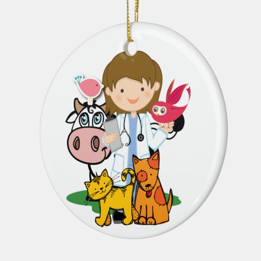 Beroep - dierenarts - SRF Keramisch Ornament (Links)