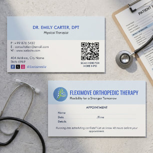 Beroep Orthopedische Therapie   Moderne Afspraak Visitekaartje