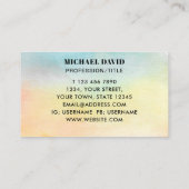 Beroep/Titel Waterverf Bloemen Visitekaartje (Achterkant)