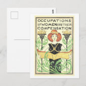 "Beroep van vrouwen en hun compensatie" Briefkaart (Voorkant / Achterkant)