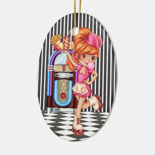 Beroepen - Dienstmeisje - SRF Keramisch Ornament (Links)
