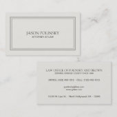 Beroeps- en moderne aanklager visitekaartje (Voorkant / Achterkant)