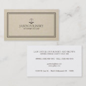 Beroeps- en moderne aanklager visitekaartje (Voorkant / Achterkant)