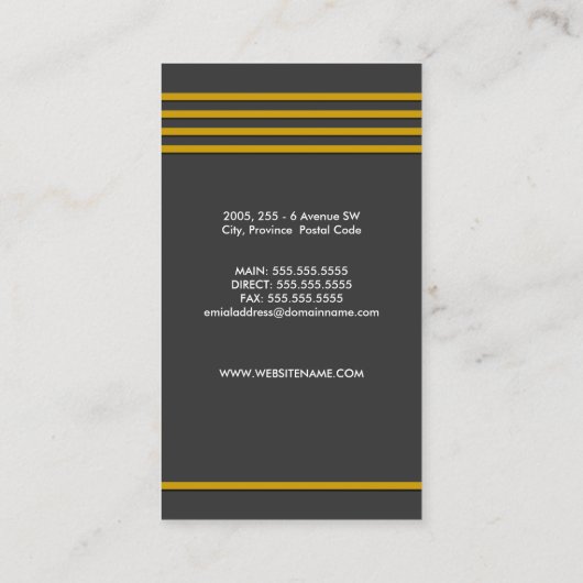 Beroeps-/procureur Visitekaartje (Achterkant)