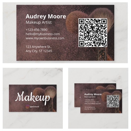 Beroeps Schoonheid Make-up Artiest Visitekaartje