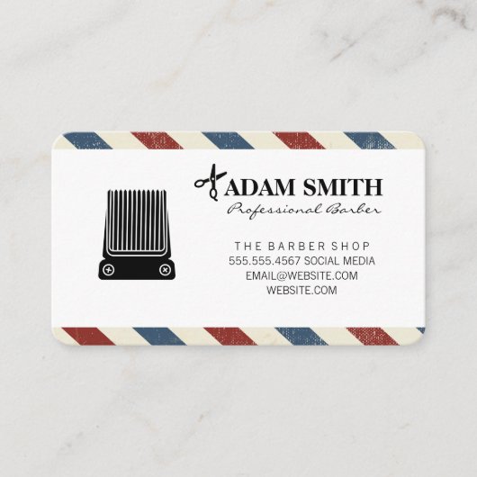 Beroepsafspraak voor kapper afsprakenkaartje (Voorkant)