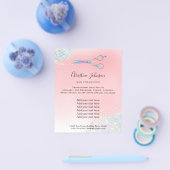 beroepsbeoefenaar hairdresser vals chunky glitter flyer (Enkel)