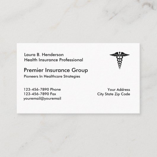 Beroepsbeoefenaar in de gezondheidszorg visitekaartje (Voorkant)