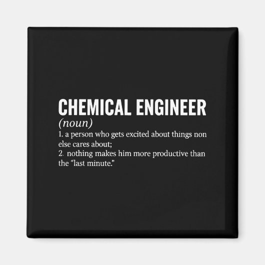 Beroepsdefinitie chemisch ingenieur Engineerin Magneet (Voorkant)