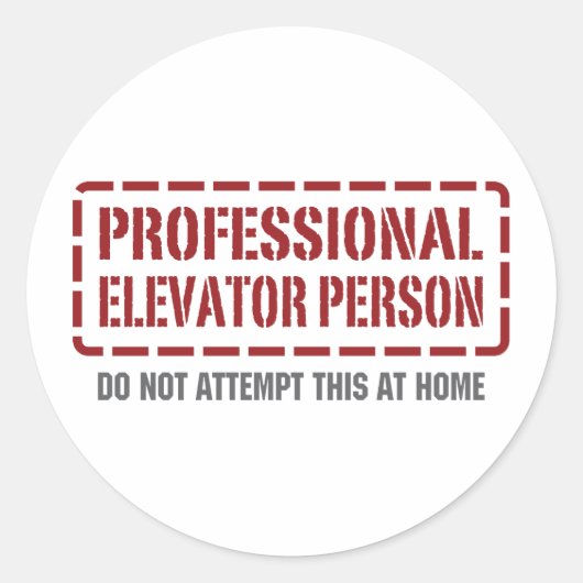 Beroepsdeskundige Ronde Sticker (Voorkant)