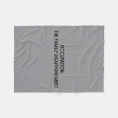 Beroepsfamilie Teleurstelling Fleece Deken (Voorkant (Horizontaal))