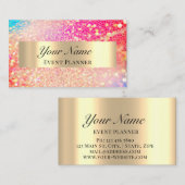 BEROEPSGEBEURTENISPLANNER MAKEUP ARTIST GOLD AFSPRAKENKAARTJE (Voorkant / Achterkant)