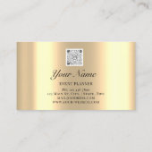 BEROEPSGEBEURTENISPLANNER MAKEUP ARTIST GOLD QR AFSPRAKENKAARTJE (Achterkant)