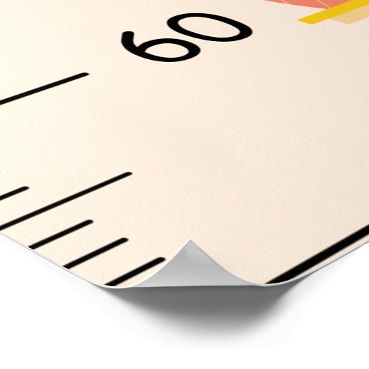 Beroepsgroeigrafiek in centimeter poster (Hoek)