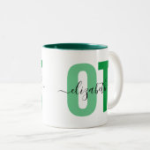 Beroepshalve Therapeut Naam Aangepaste Naam Tweekleurige Koffiemok (Voorkant rechts)