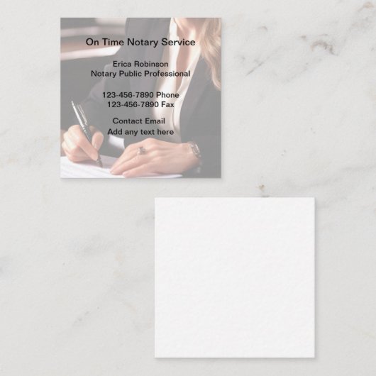 Beroepsmatig Visitekaartje voor notarisdiensten (Voorkant / Achterkant)