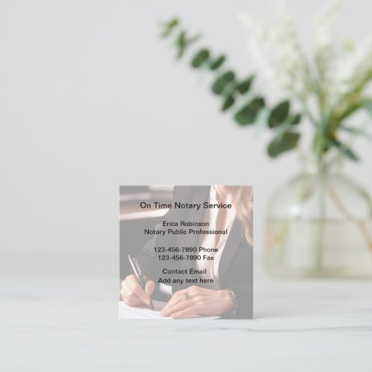 Beroepsmatig Visitekaartje voor notarisdiensten (Staand voorkant)