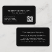 Beroepsmatige belastingaccountant bewerkbare QR-co Visitekaartje (Voorkant / Achterkant)