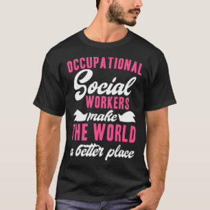 Beroepsmatige maatschappelijk werkers maken de wer t-shirt
