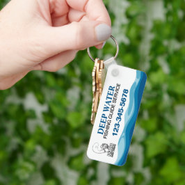 Beroepsmatige visgidsdienst sleutelhanger