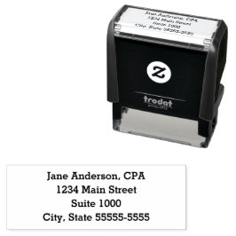 Beroepsnaam 4 regels retouradres suite nummer zelfinktende stempel