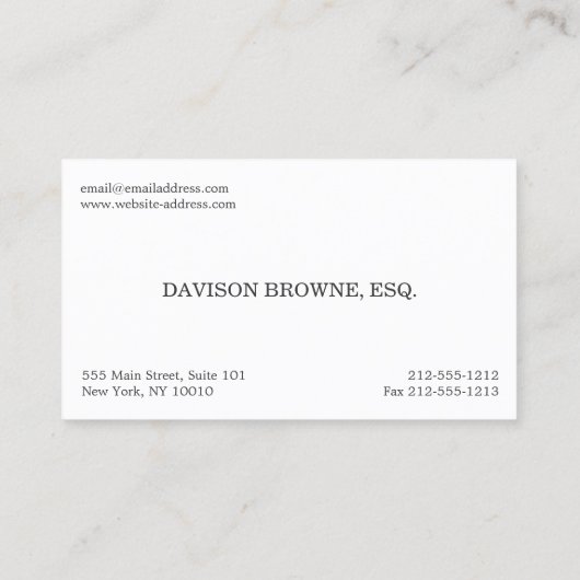 Beroepsofficier Visitekaartje (Achterkant)