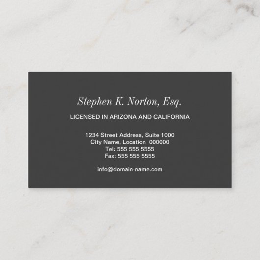 Beroepsofficier Visitekaartje (Achterkant)