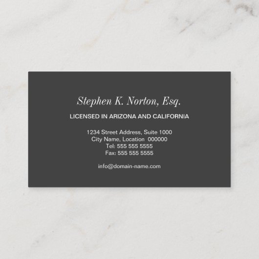 Beroepsofficier Visitekaartje (Achterkant)