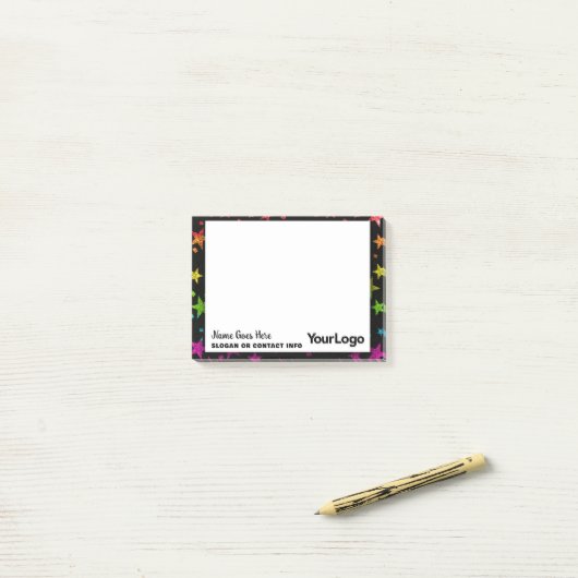 Beroepsonderwijs Rainbow Glitter Post-it® Notes (Op bureau)