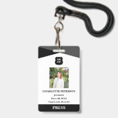 Beroepspers Badge (Voorzijde met lanyard)