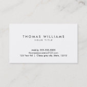 beroepsprofiel van chef-kok-, restaurant- of cater visitekaartje (Achterkant)