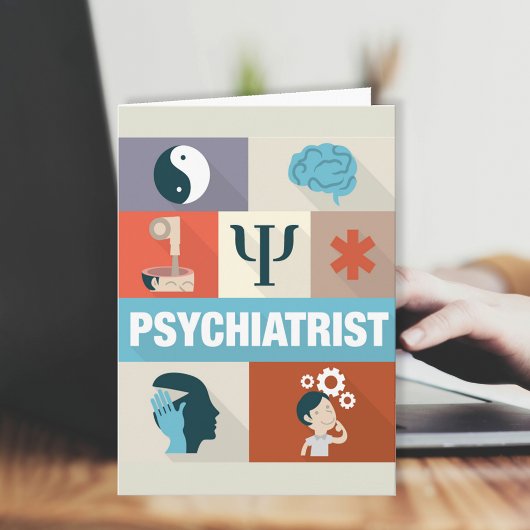 Beroepspsychiater Iconisch Ontworpen Kaart