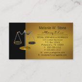 Beroepsrecht Advocaat Schaalzaken van Justitie Visitekaartje (Voorkant)