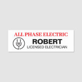 Beroepsservice elektricien naamplaatje (Voorkant)