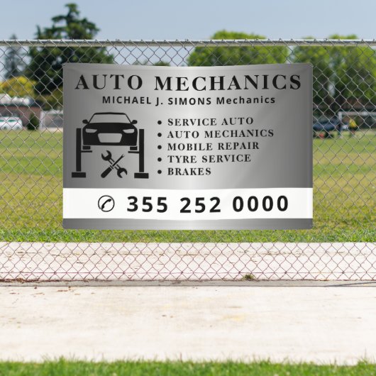 Beroepsservicebord voor autoreparatie spandoek (Insitu)