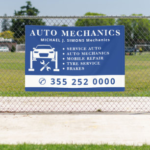 Beroepsservicebord voor autoreparatie spandoek