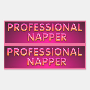 Beroepsslaper Typografie Rechthoekige Sticker