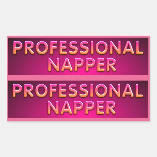 Beroepsslaper Typografie Rechthoekige Sticker (Voorkant)