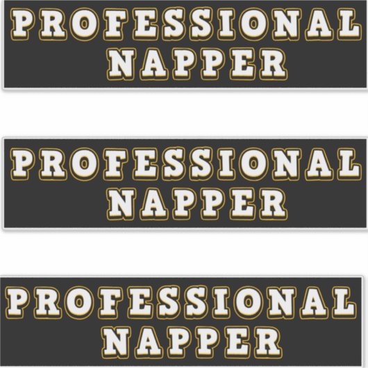 Beroepsslaper Typografie Sticker (Voorkant)