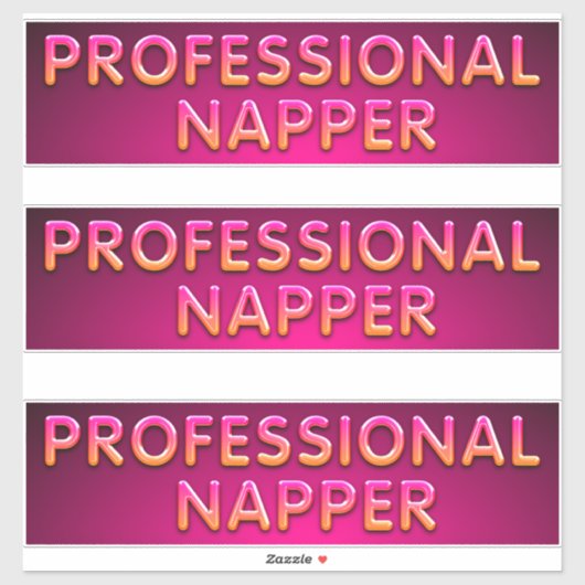 Beroepsslaper Typografie Sticker (Vel)